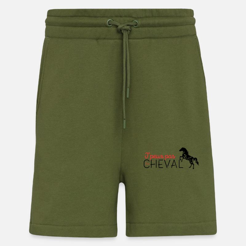 j'peux pas j'ai cheval - Short bio décontracté fabriqué en UE - MOSS GREEN