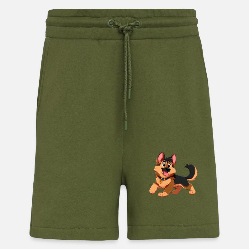 German Shepherd 2 - Shorts - made by SPREAD - MOSS GREEN