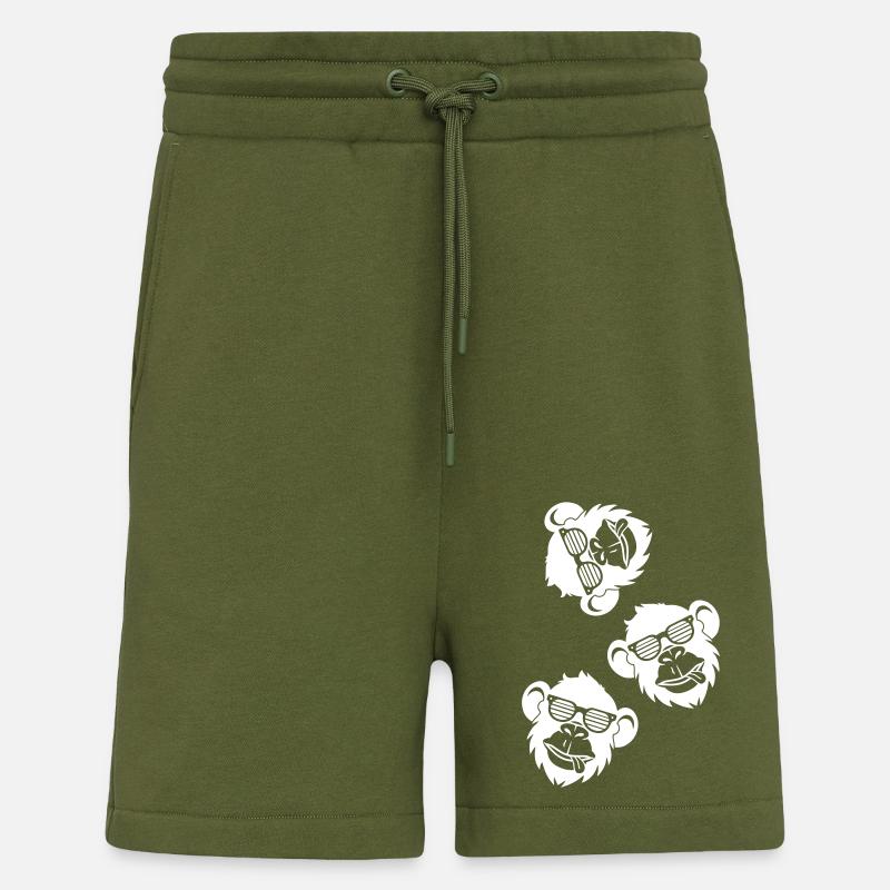 Affe Cool Kopf - Shorts - made by SPREAD - MOSS GREEN