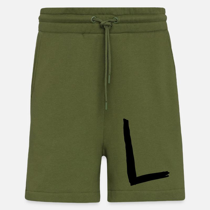 Buchstaben L - Shorts - made by SPREAD - MOSS GREEN