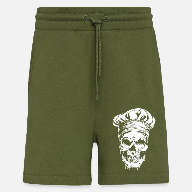 Koch Skull Chef - Shorts - made by SPREAD - MOSS GREEN