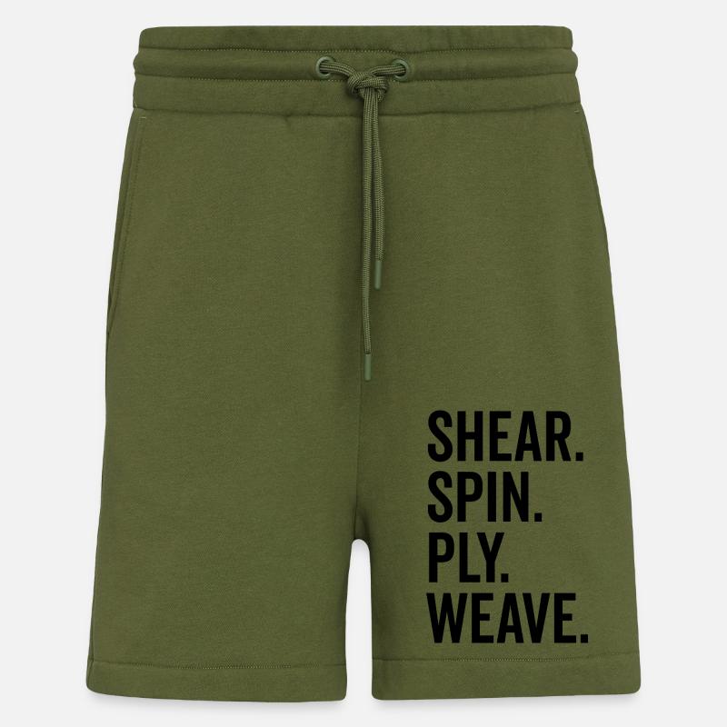 Cisaillement Spin Ply Weave - Short bio décontracté fabriqué en UE - MOSS GREEN