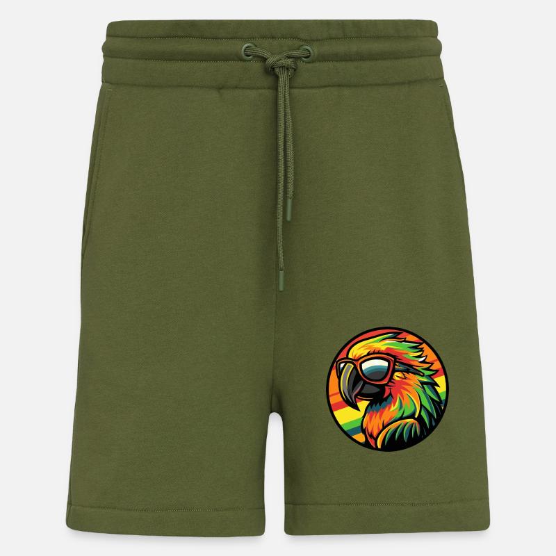 Papagei Comic Cool Sommer - Shorts - made by SPREAD - MOSS GREEN