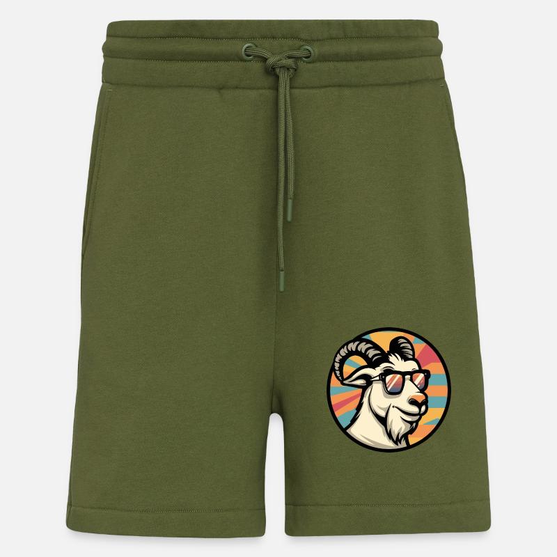 Bergziege Comic Cool - Shorts - made by SPREAD - MOSS GREEN