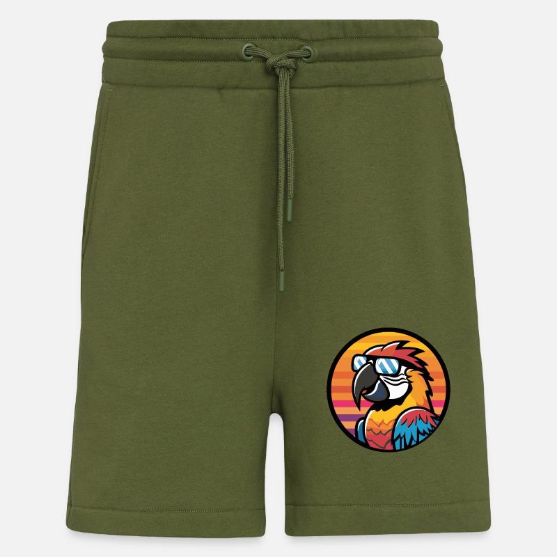 Parrot Comic Cool - Shorts - made by SPREAD - MOSS GREEN