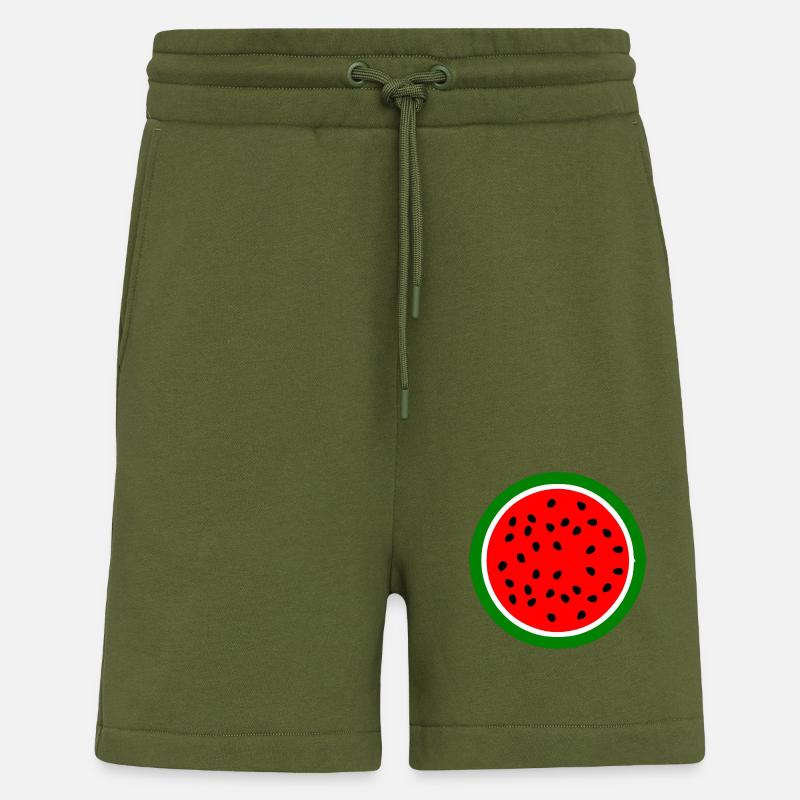 Melon pastèque - Short bio décontracté fabriqué en UE - MOSS GREEN