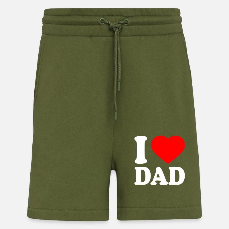 I love dad - Short bio décontracté fabriqué en UE - MOSS GREEN
