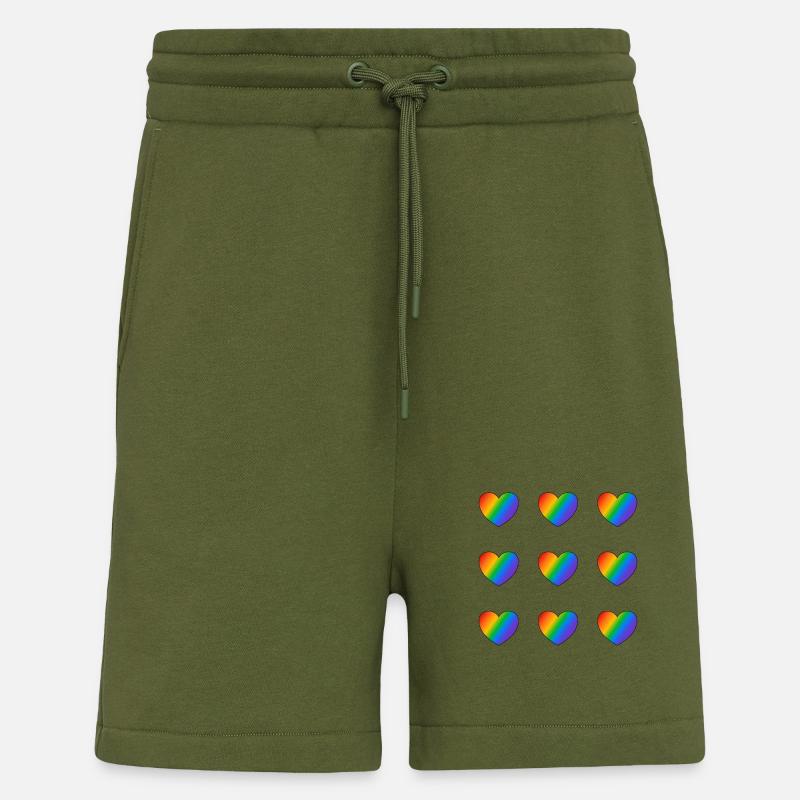 Rainbow entend - Short bio décontracté fabriqué en UE - MOSS GREEN