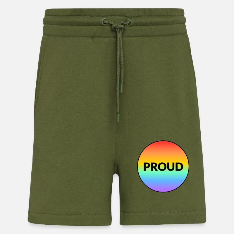 Stolzer LGBTQ-Pride-Regenbogen - Shorts - made by SPREAD - MOSS GREEN