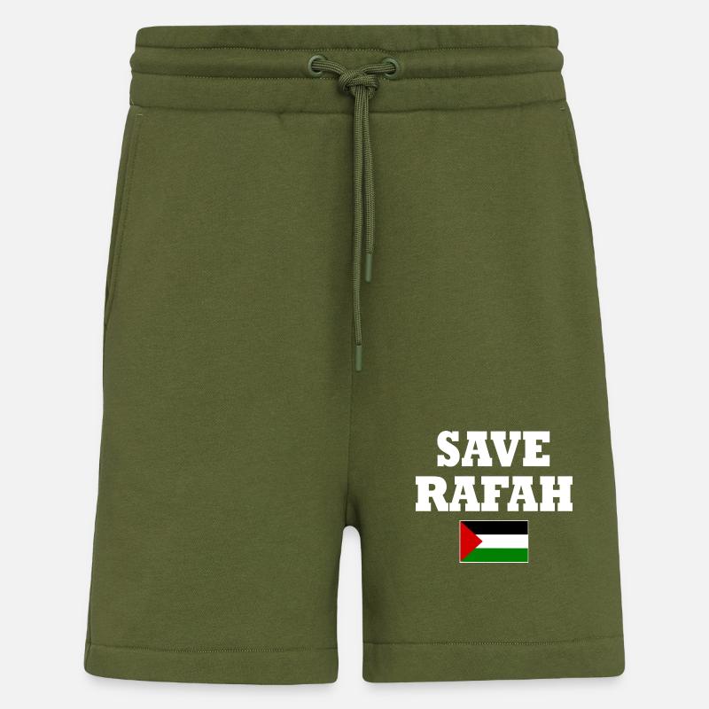 Save rafah - Shorts - made by SPREAD - MOSS GREEN
