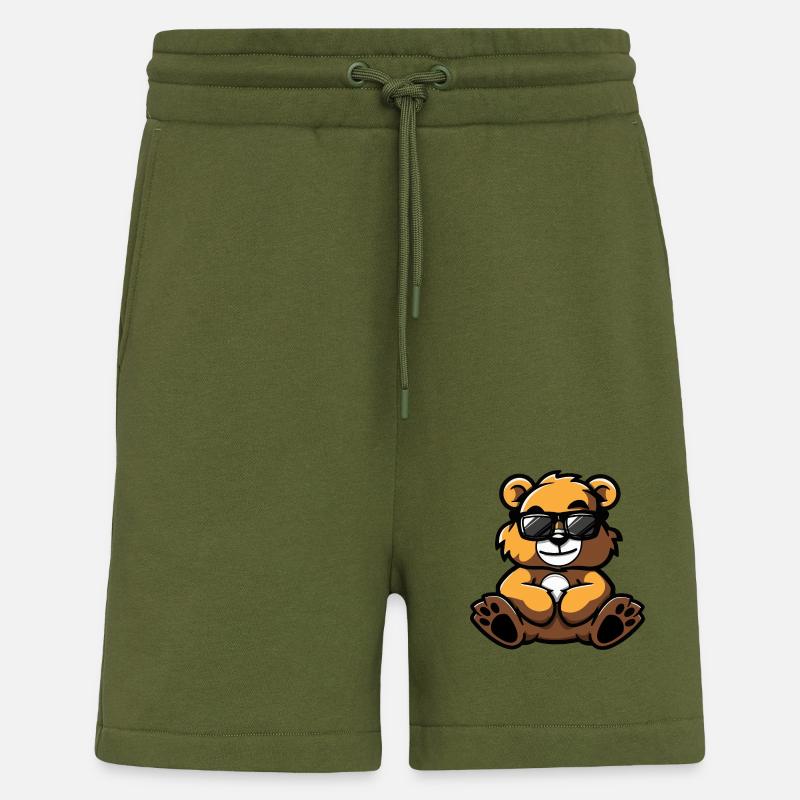 Bear Comic Cool - Shorts - made by SPREAD - MOSS GREEN