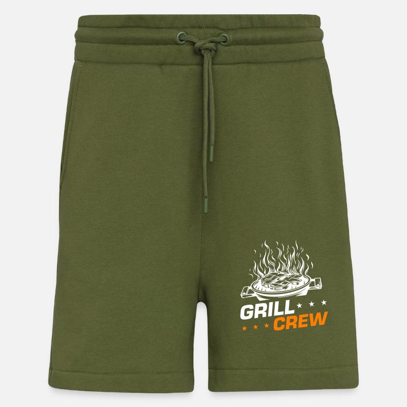 Grill Crew Grilling - Short bio décontracté fabriqué en UE - MOSS GREEN