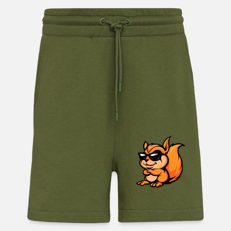 Eichhörnchen Comic Cool - Shorts - made by SPREAD - MOSS GREEN