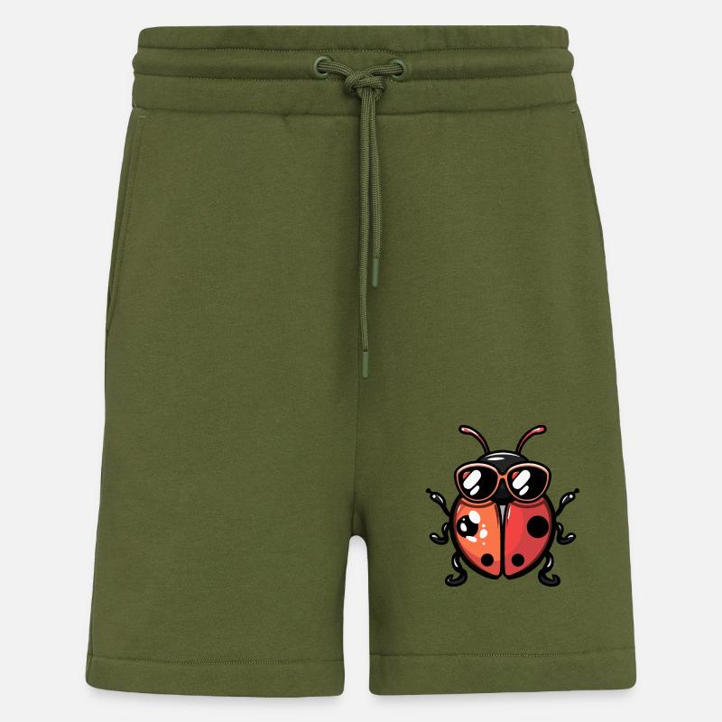 Ladybug Comic Cool - Shorts - made by SPREAD - MOSS GREEN