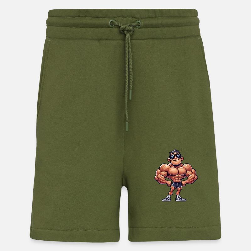 Bodybuilder Cool - Short bio décontracté fabriqué en UE - MOSS GREEN