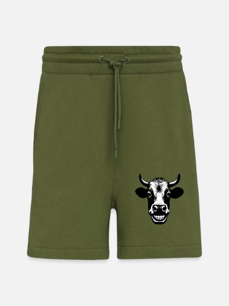 Grinning Cow - Shorts - made by SPREAD - MOSS GREEN