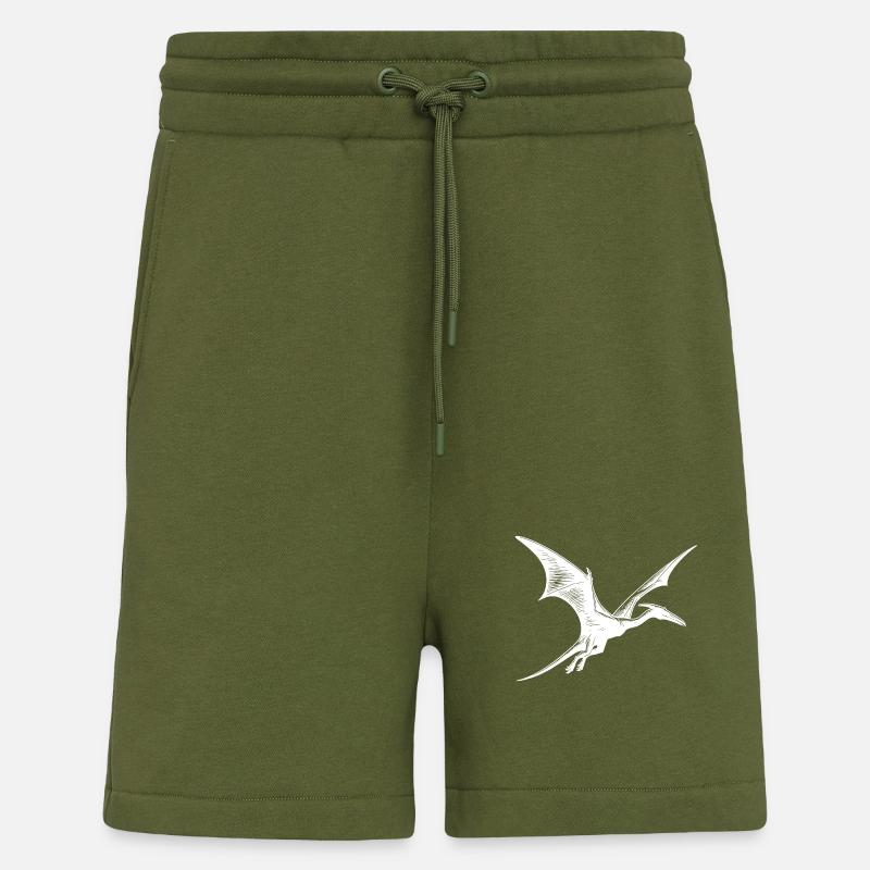 Pterosaur Dino Pteranodon Flying Dinosaur - Shorts - made by SPREAD - MOSS GREEN