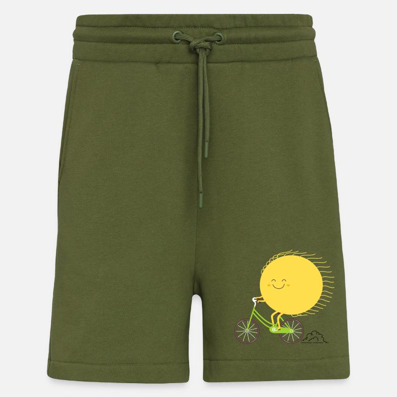 Se déplacer à vélo - Short bio décontracté fabriqué en UE - MOSS GREEN