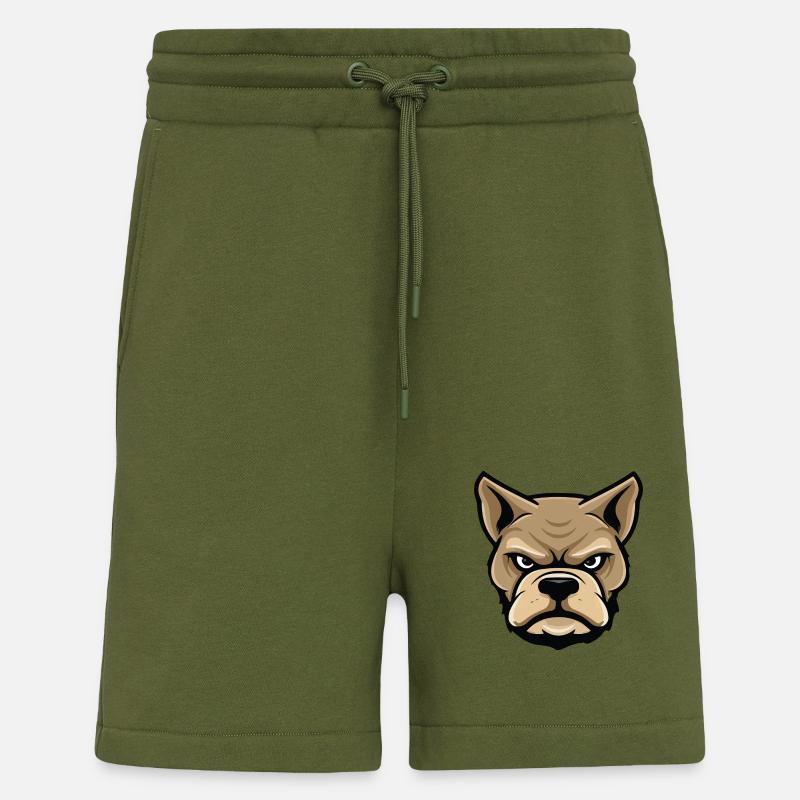 hund comic kopf - Shorts - made by SPREAD - MOSS GREEN