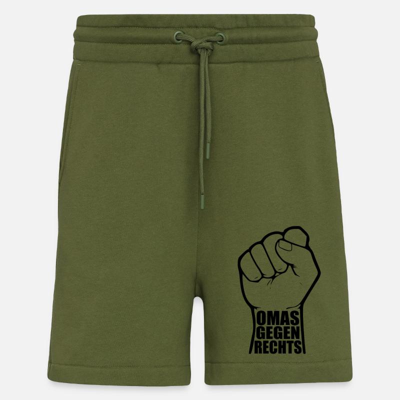 Omas gegen rechts - Shorts - made by SPREAD - MOSS GREEN
