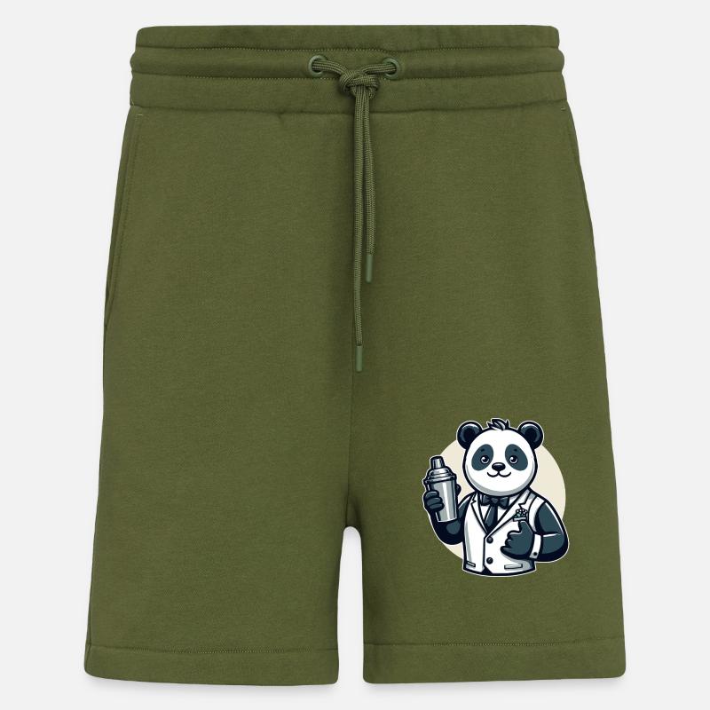 Panda Bear Cocktail Shaker - Shorts - made by SPREAD - MOSS GREEN