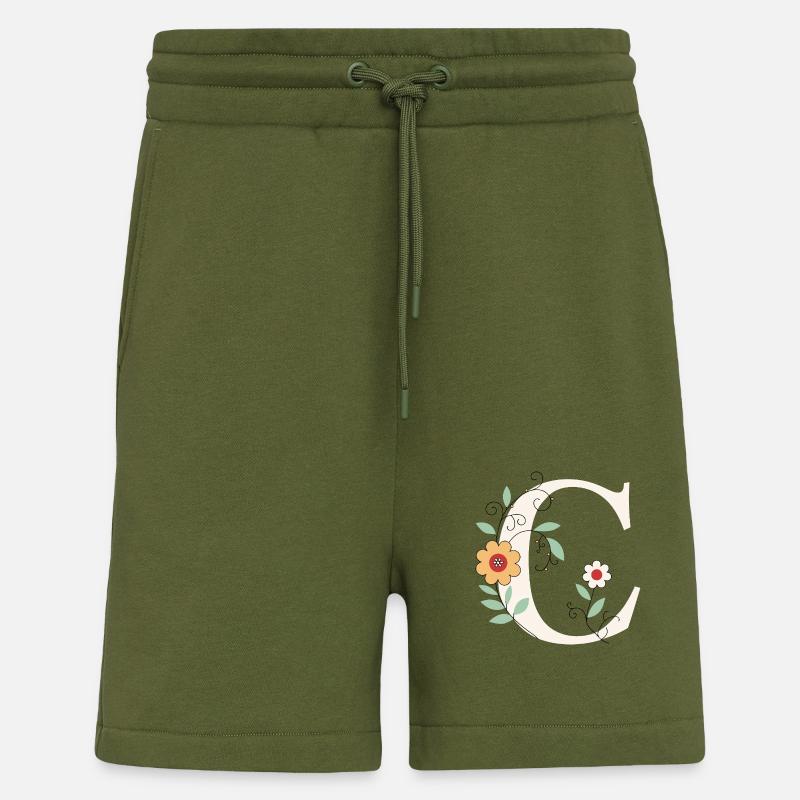 Buchstabe C Monogramm Retro - Shorts - made by SPREAD - MOSS GREEN