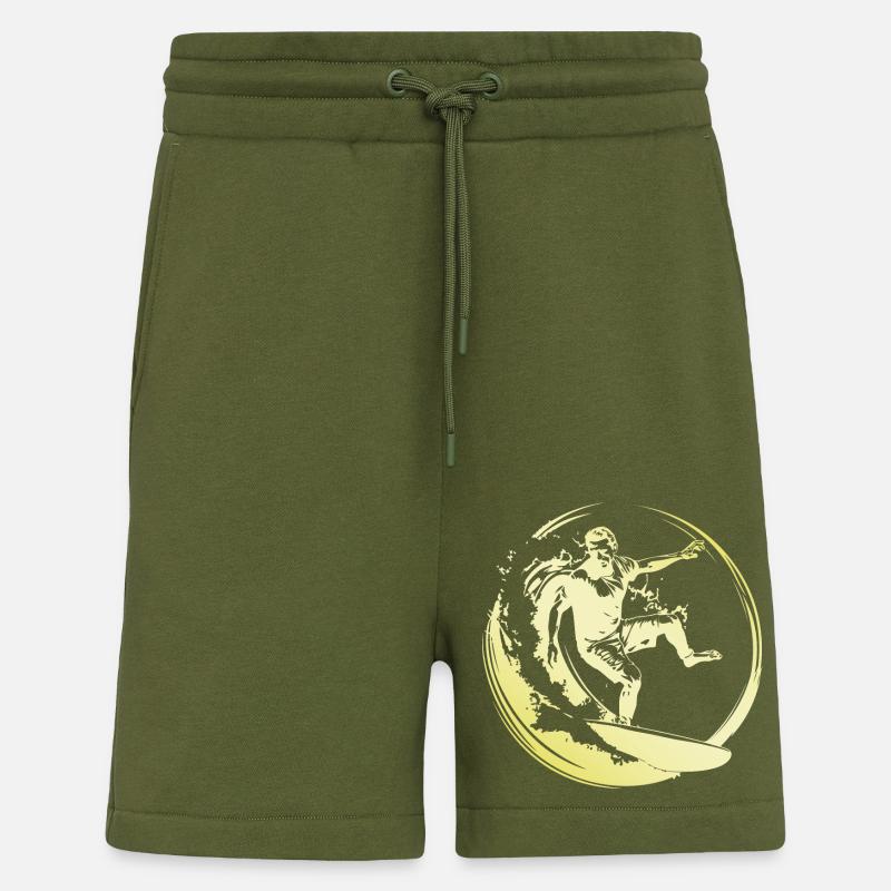 Surfeur Homme - Short bio décontracté fabriqué en UE - MOSS GREEN