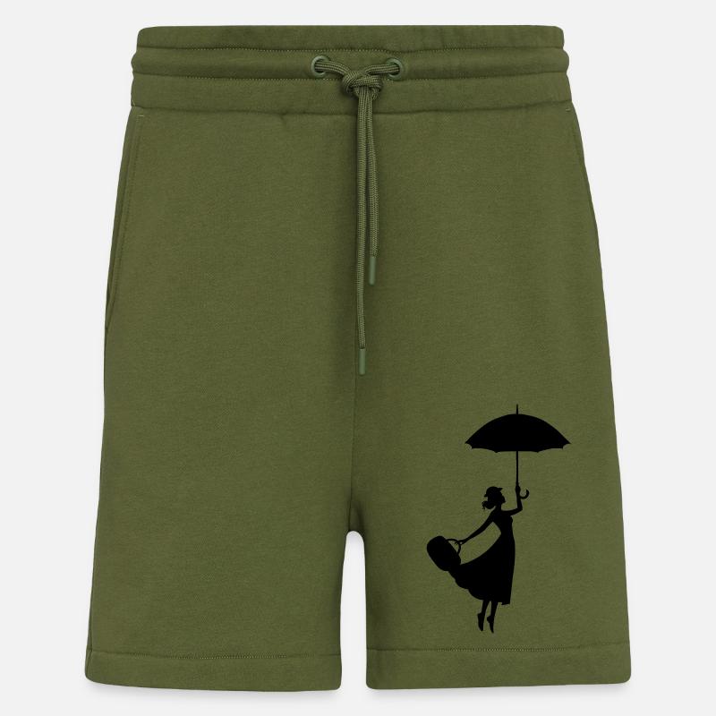 frau regenschirm - Shorts - made by SPREAD - MOSS GREEN