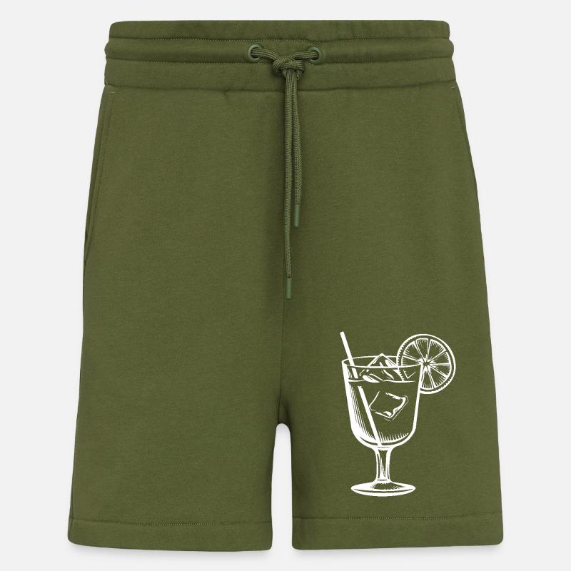 Boisson à la limonade - Short bio décontracté fabriqué en UE - MOSS GREEN