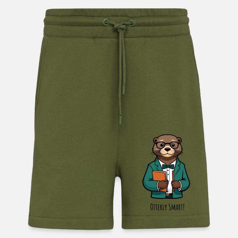 Otter als Professor - Shorts - made by SPREAD - MOSS GREEN