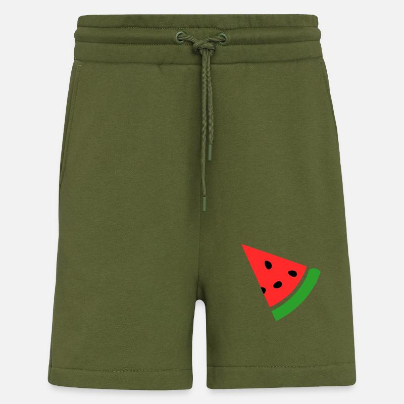 Melon pastèque - Short bio décontracté fabriqué en UE - MOSS GREEN
