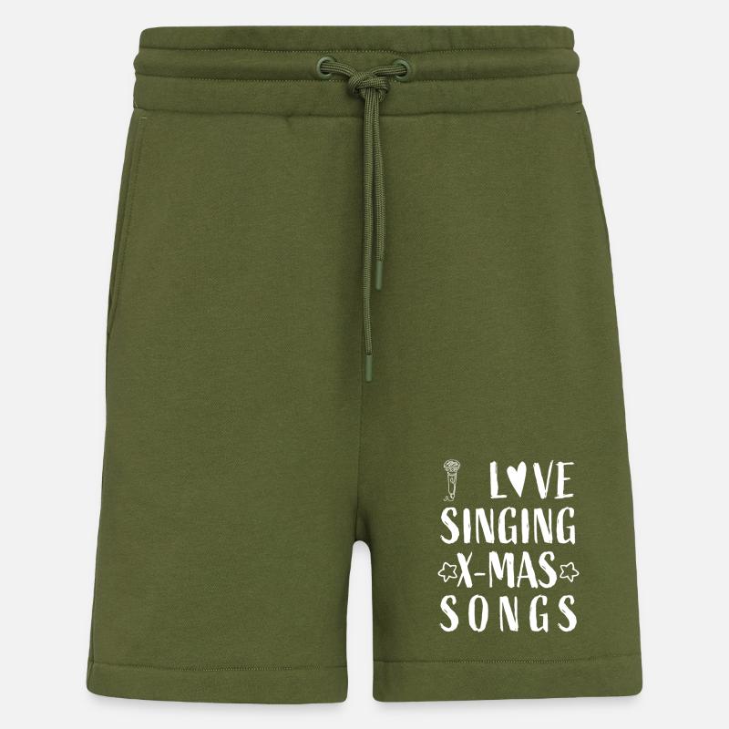 Micro - J’adore chanter Noël - Short bio décontracté fabriqué en UE - MOSS GREEN