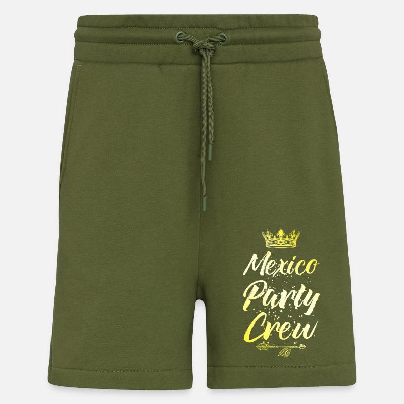 Mexiko Party Crew Krone - Shorts - made by SPREAD - MOSS GREEN