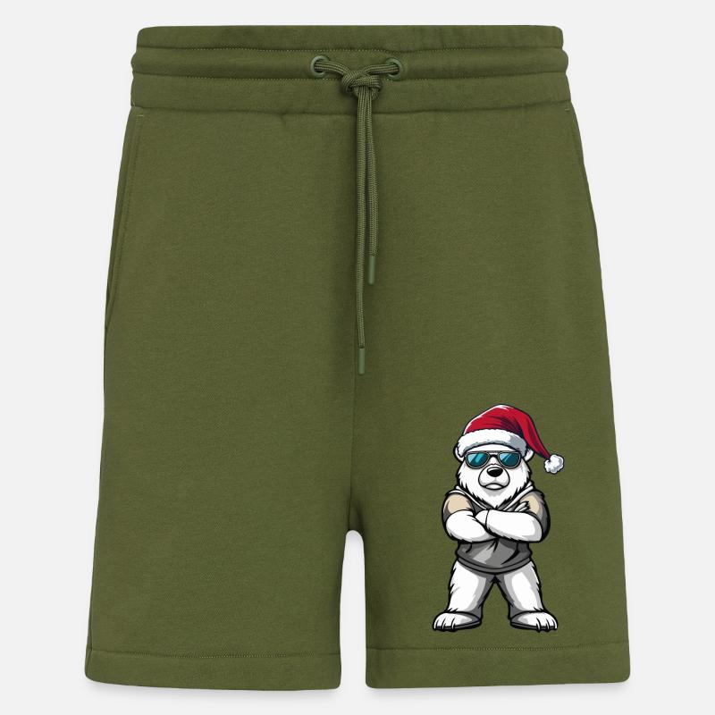 Eisbär Weihnachtsmann - Shorts - made by SPREAD - MOSS GREEN