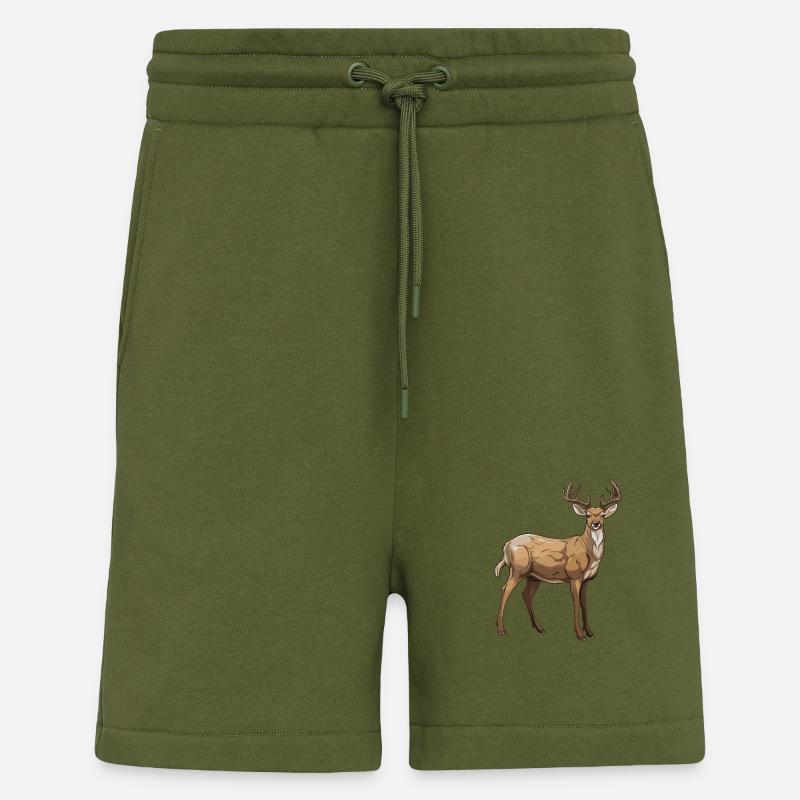 Cerf - Short bio décontracté fabriqué en UE - MOSS GREEN