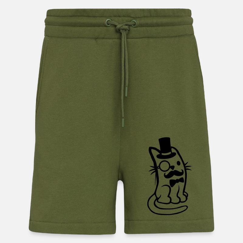 Herr Katze Bart Mann - Shorts - made by SPREAD - MOSS GREEN