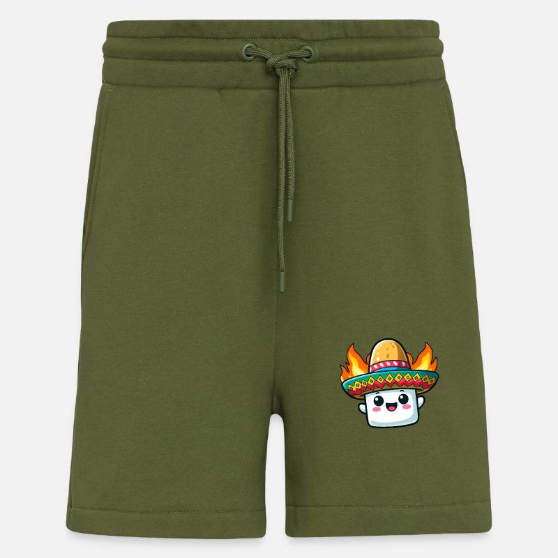 Cinco de Mayo Grill Marshmallow - Shorts - made by SPREAD - MOSS GREEN
