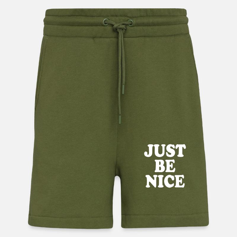 Just be nice - Short bio décontracté fabriqué en UE - MOSS GREEN
