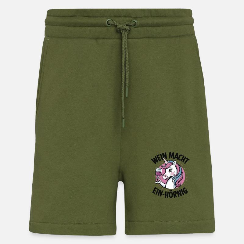 Wein macht Ein-Hörnig - Shorts - made by SPREAD - MOSS GREEN