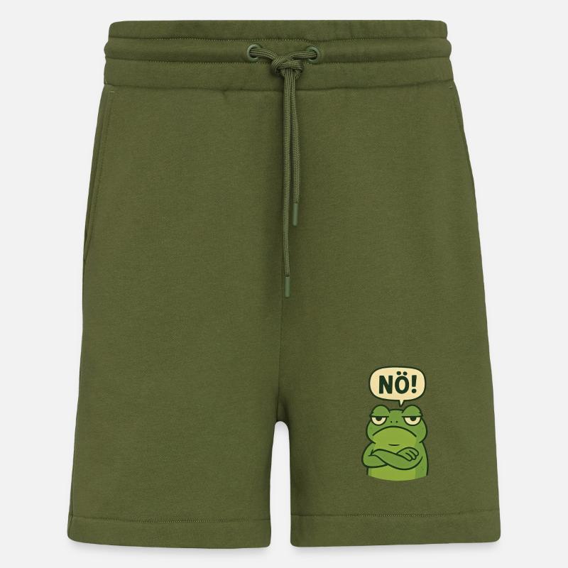 Nö Frosch Statement - Shorts - made by SPREAD - MOSS GREEN