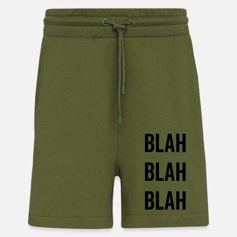 Bla Bla Bla - Short bio décontracté fabriqué en UE - MOSS GREEN