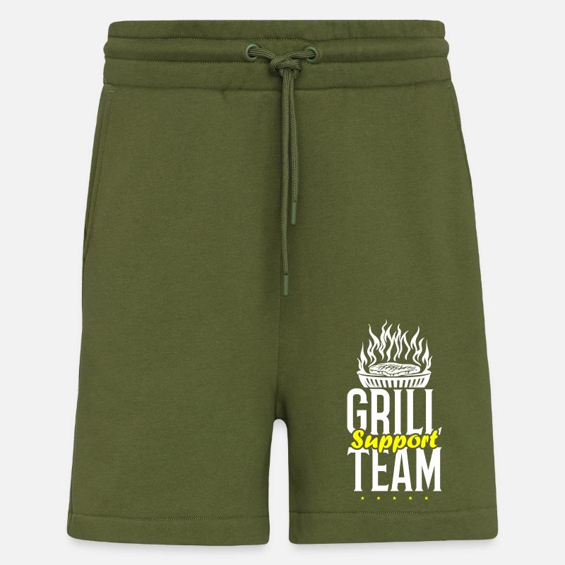 Grill Support Team - Shorts - made by SPREAD - MOSS GREEN