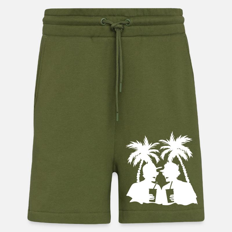 Vacances Crew Party Plage - Short bio décontracté fabriqué en UE - MOSS GREEN