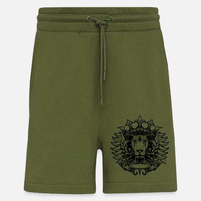 Lion Roi - Shorts - made by SPREAD - MOSS GREEN