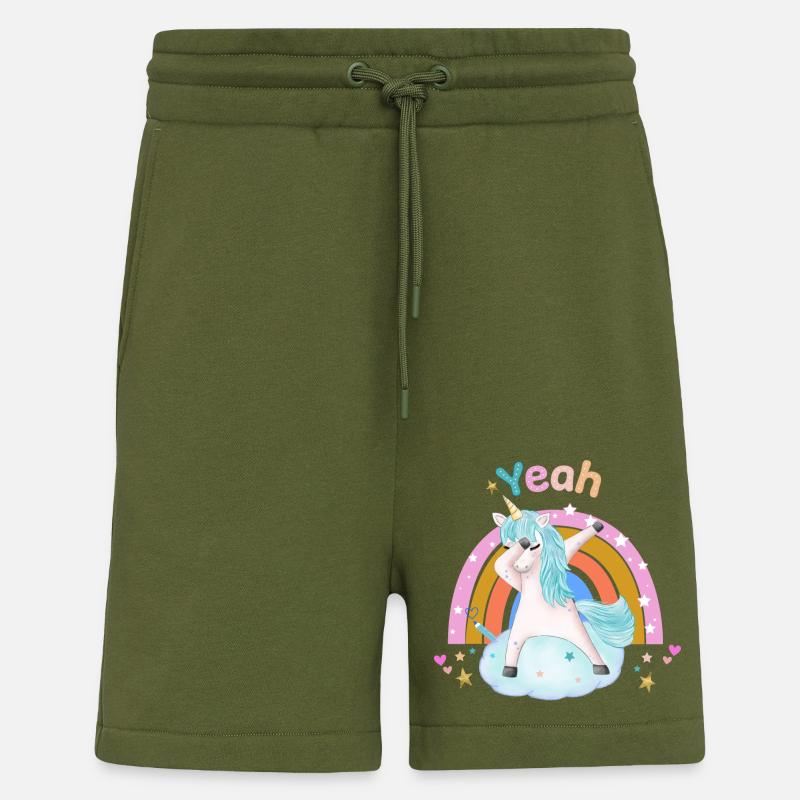 Licorne - Short bio décontracté fabriqué en UE - MOSS GREEN