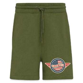 America Land Of The Free - Shorts - made by SPREAD - MOSS GREEN - Front