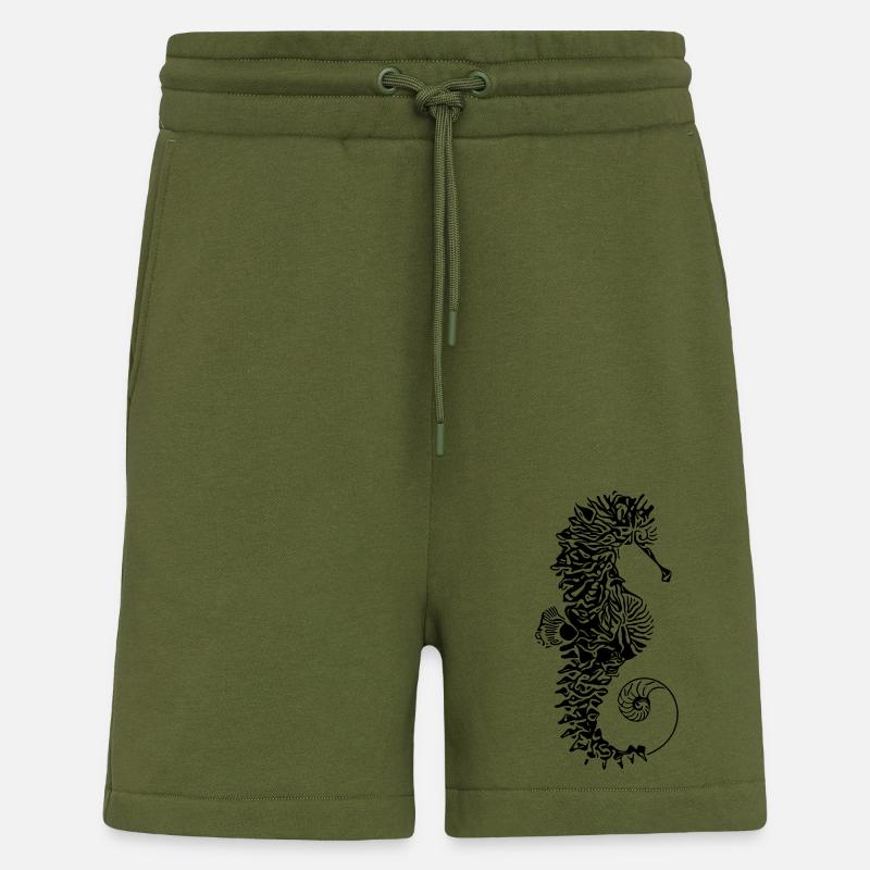 Hippocampe - Short bio décontracté fabriqué en UE - MOSS GREEN