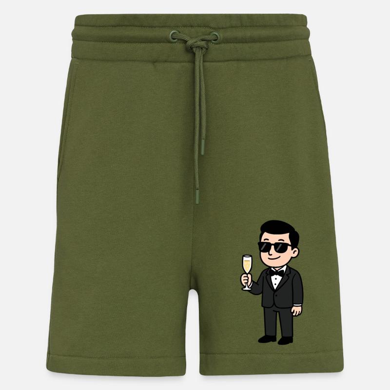 Bräutigam Hochzeit Comic - Shorts - made by SPREAD - MOSS GREEN