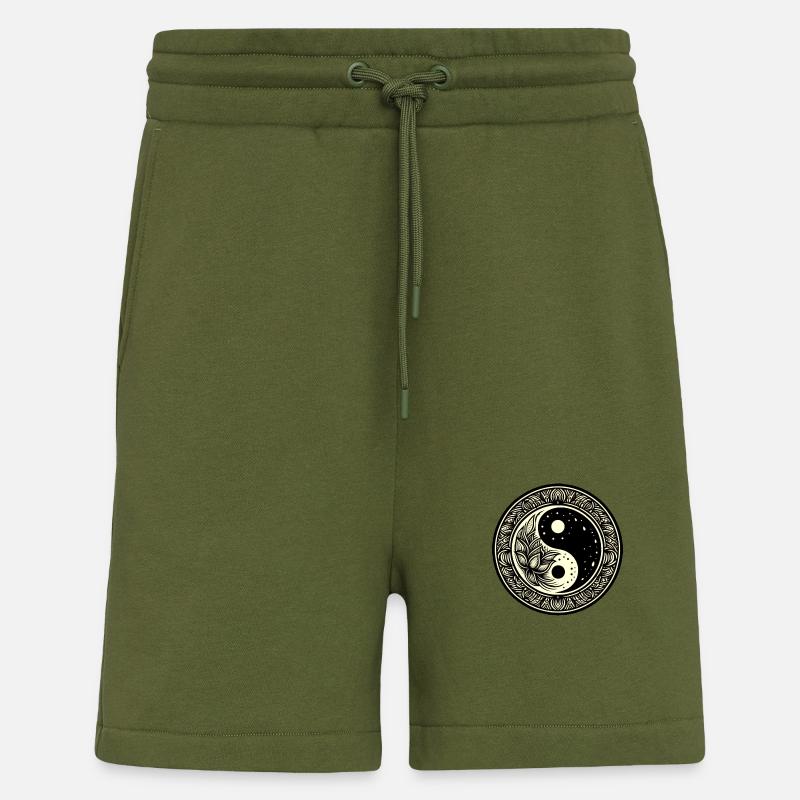 YinYang Chaud - Short bio décontracté fabriqué en UE - MOSS GREEN