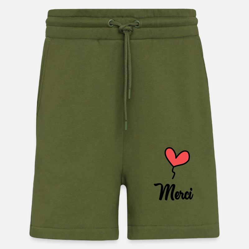 MERCI. MAÎTRESSE. MAÎTRE - Short bio décontracté fabriqué en UE - MOSS GREEN